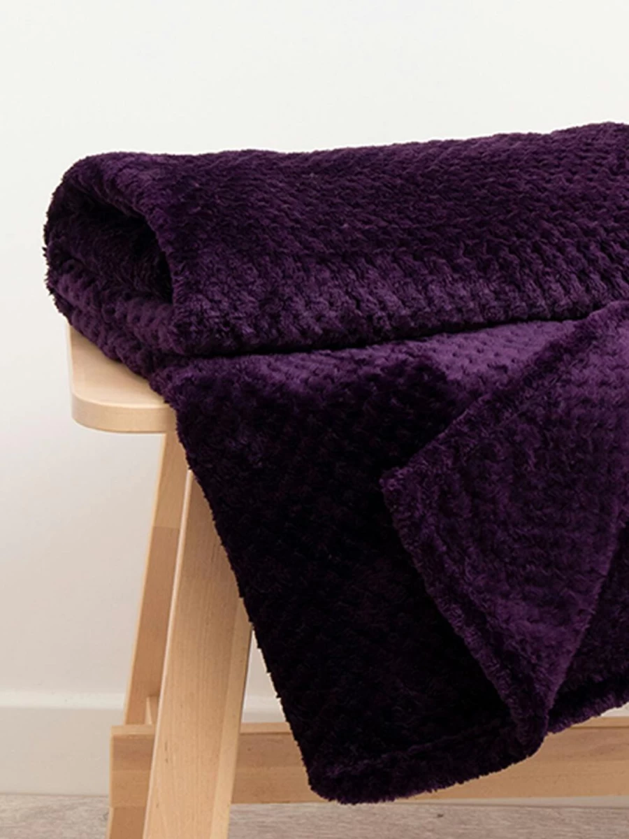 "Life From Coloroll Large Waffle Fleece Throw for Women - Cozy & Warm Blanket"