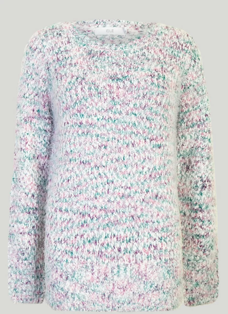 Isle Women's Textured Knit Jumper - Cozy Cable Sweater for Winter