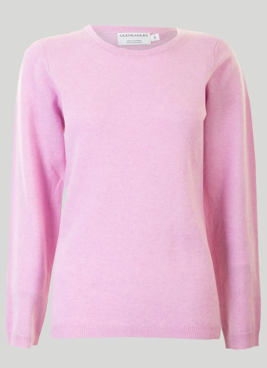 Gleneagles Women's Soft Cashmere Crew Neck Sweater for Luxury Comfort