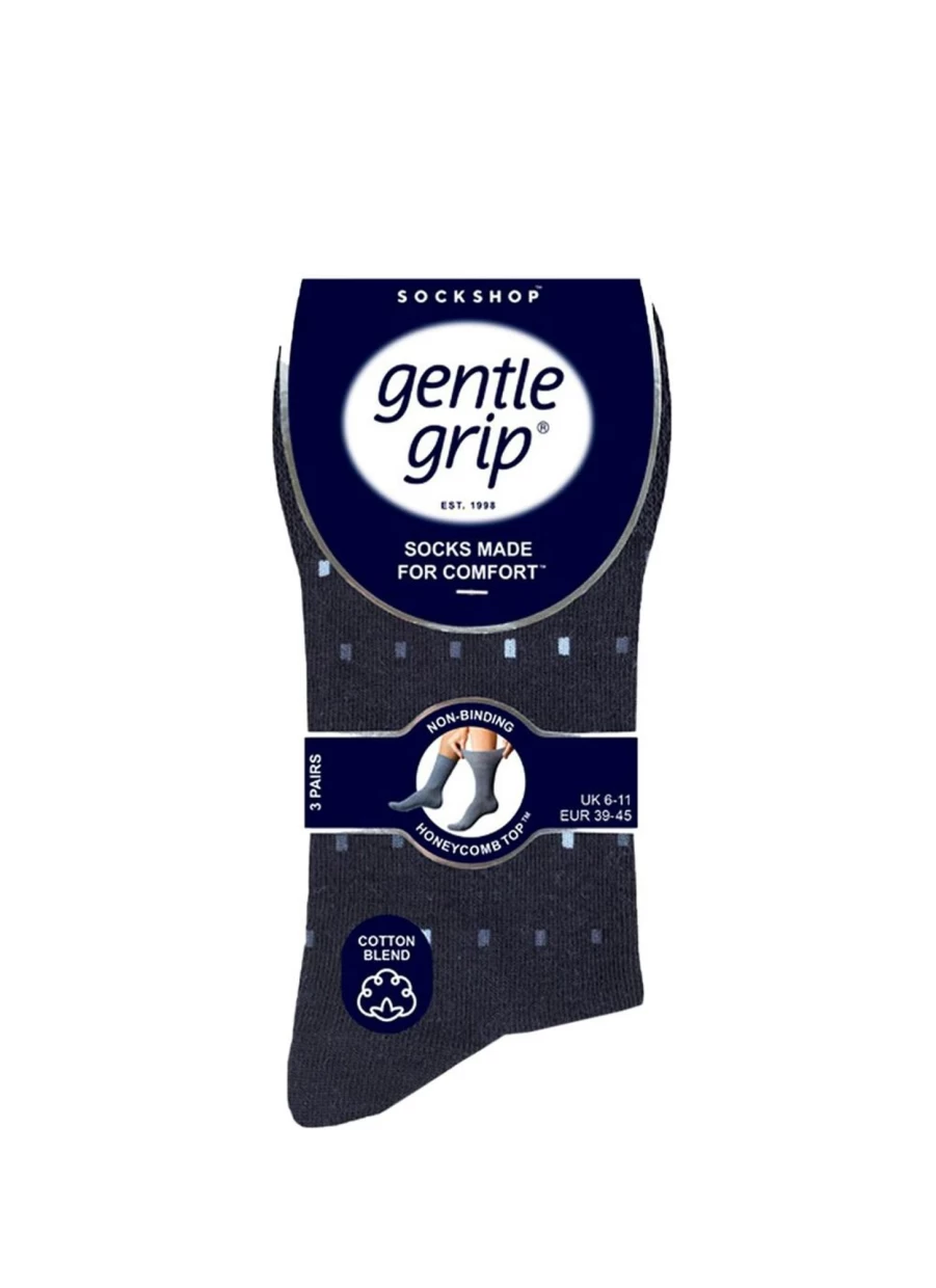 Gentle Grip Men's Athletic Socks 3 Pack - Comfort & Support for Daily Wear