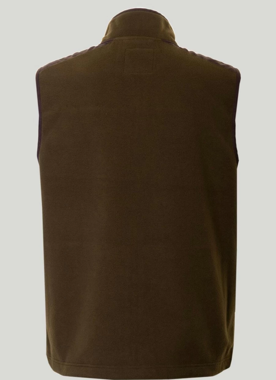 Men's PG Field Suede Trim Fleece Vest - Warm Winter Gilet for Outdoor Activities