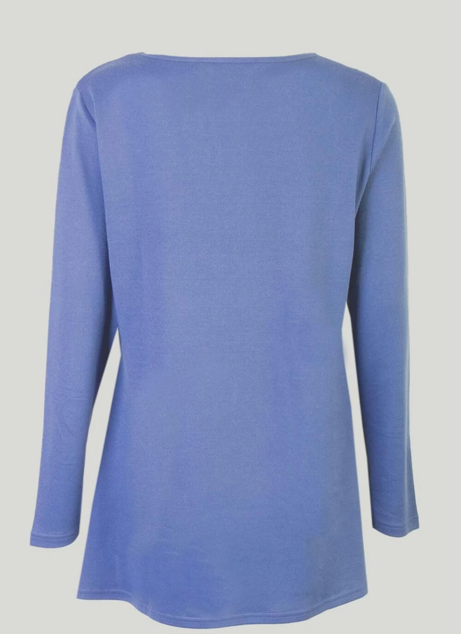 "Isle Women's Blue Tunic Top – Stylish Casual Blouse for Everyday Wear"