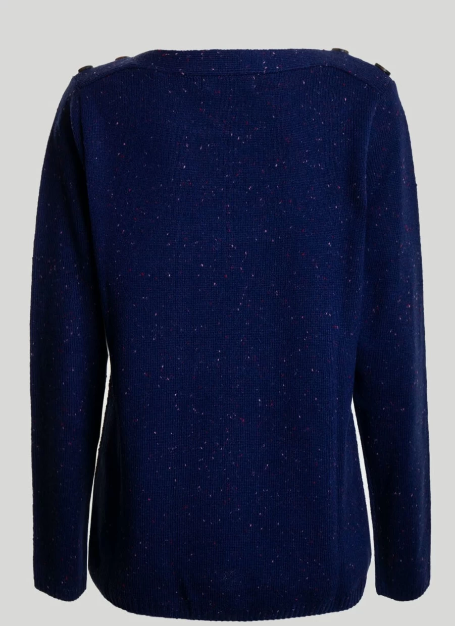 Isle Women's Boat Neck Knit Jumper - Soft Crewneck Sweater for Women