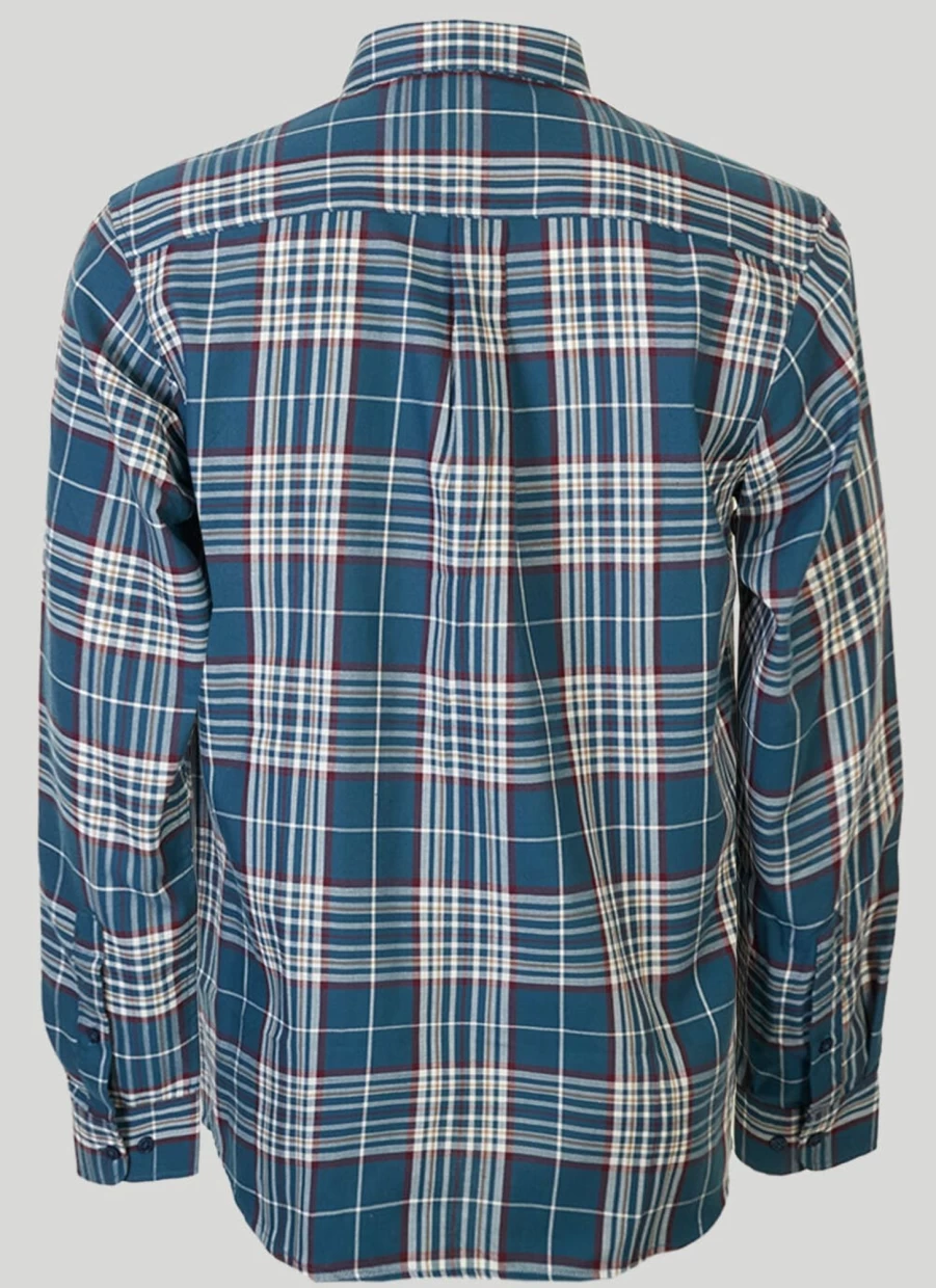 James Pringle Men's Classic Long Sleeve Checkered Shirt - Premium Tartan Plaid Button Down