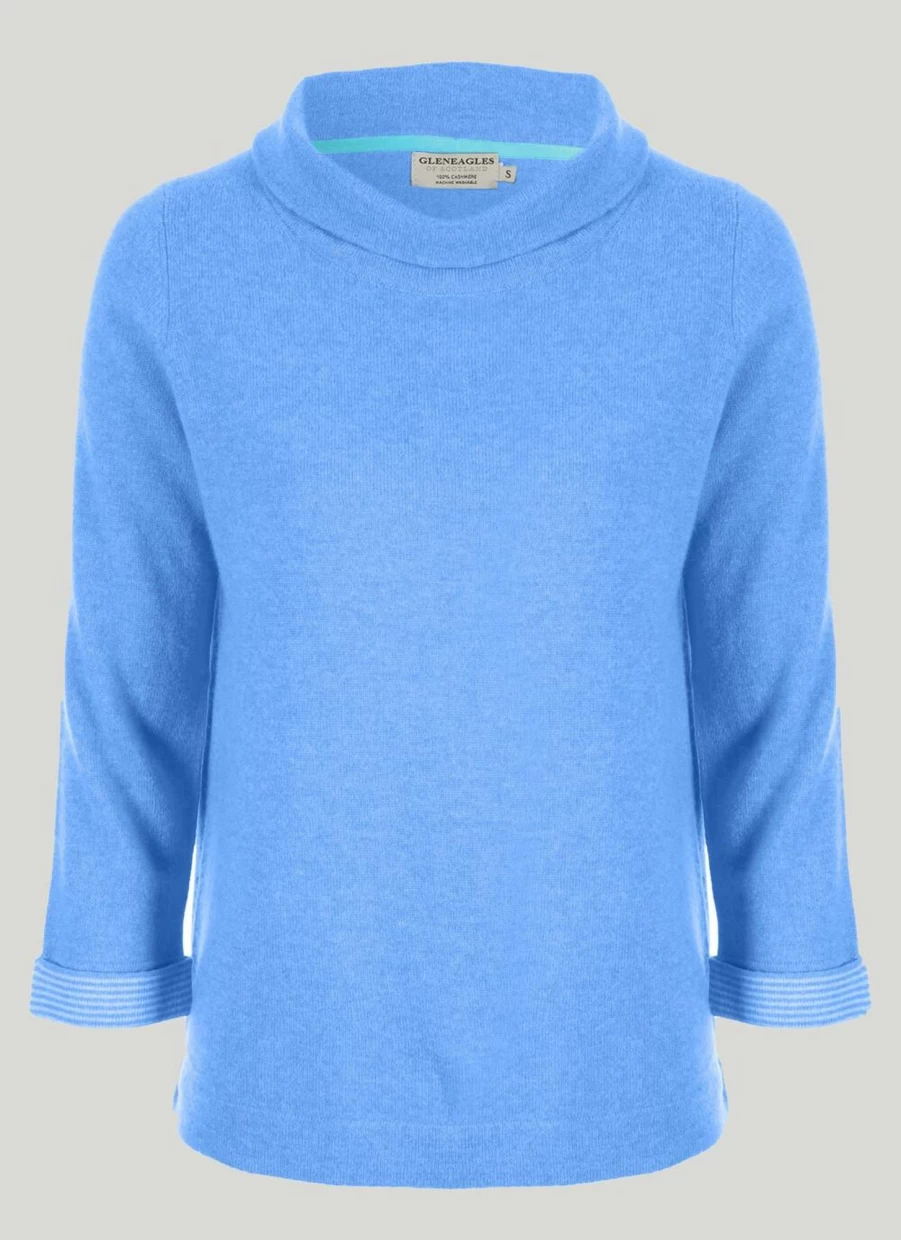 Gleneagles Women's Cashmere Bardot Neck Pullover - Soft Luxury Sweater for Elegant Style