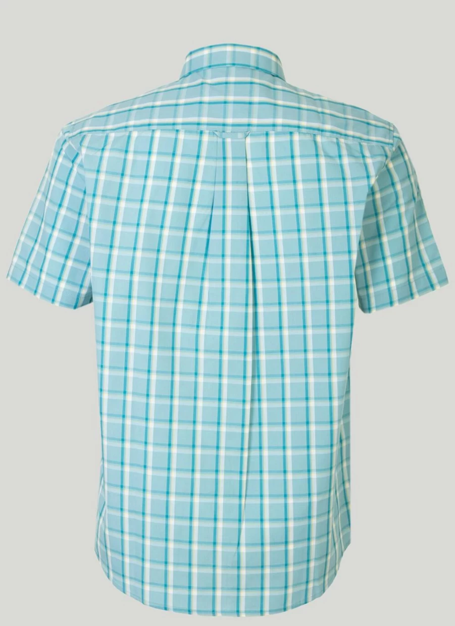 James Pringle Men's Classic Short Sleeve Check Shirt - Stylish Casual Plaid Button-Up for Men