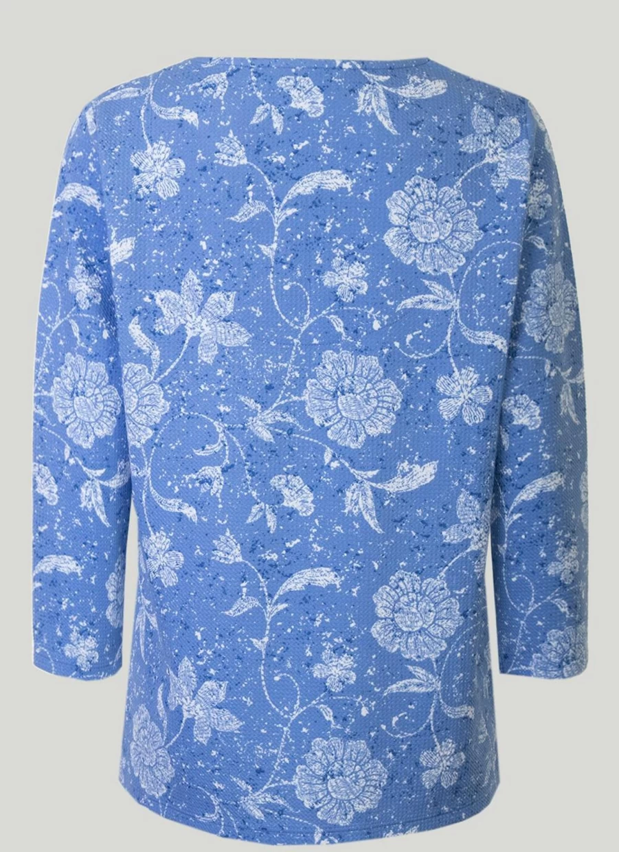 "Isle Women's Textured Print Top - Stylish & Comfortable Blouse for Everyday Wear"