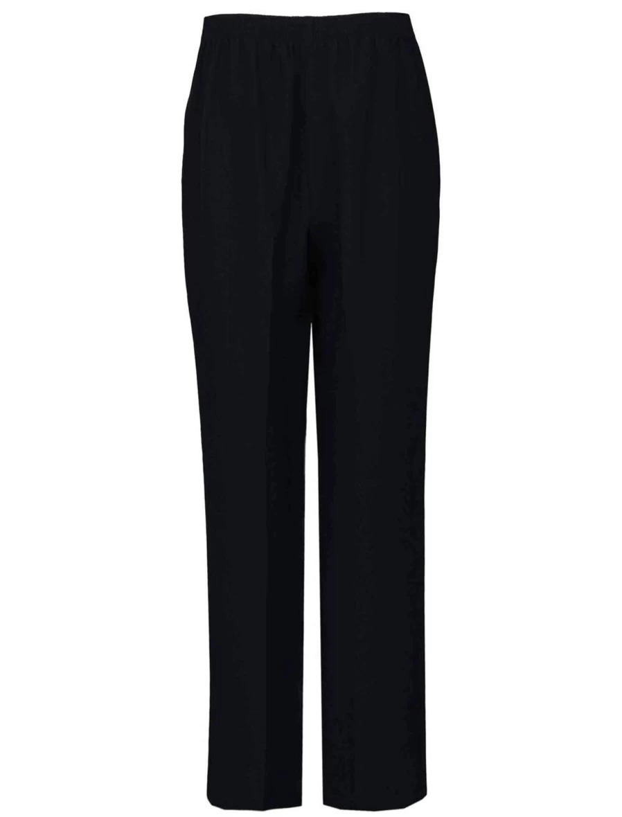 Isle Women's Black Comfort Fit Trousers - Stretch & Relaxed Fit for Everyday Wear
