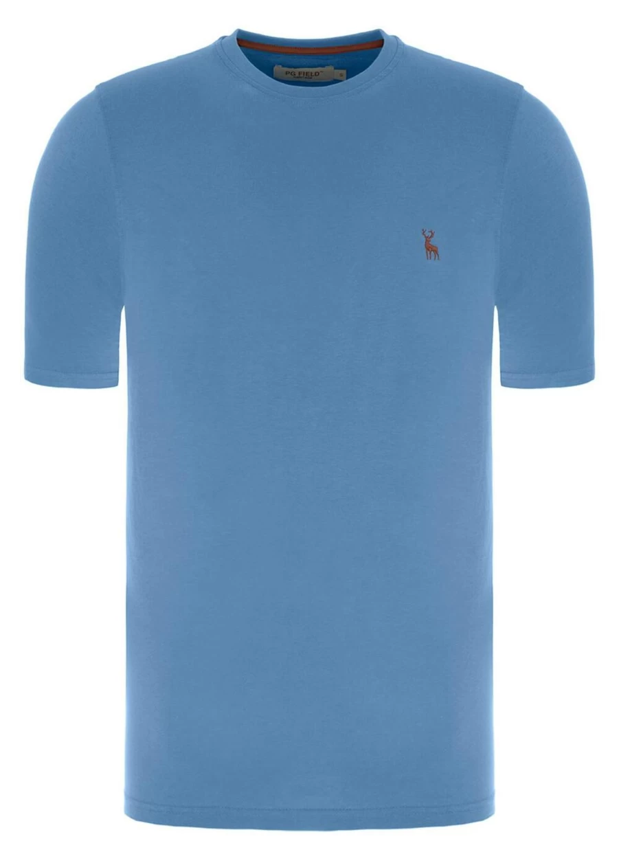 PG FIELD Men's Classic Crew Neck T-Shirt - Comfortable Cotton Casual Tee