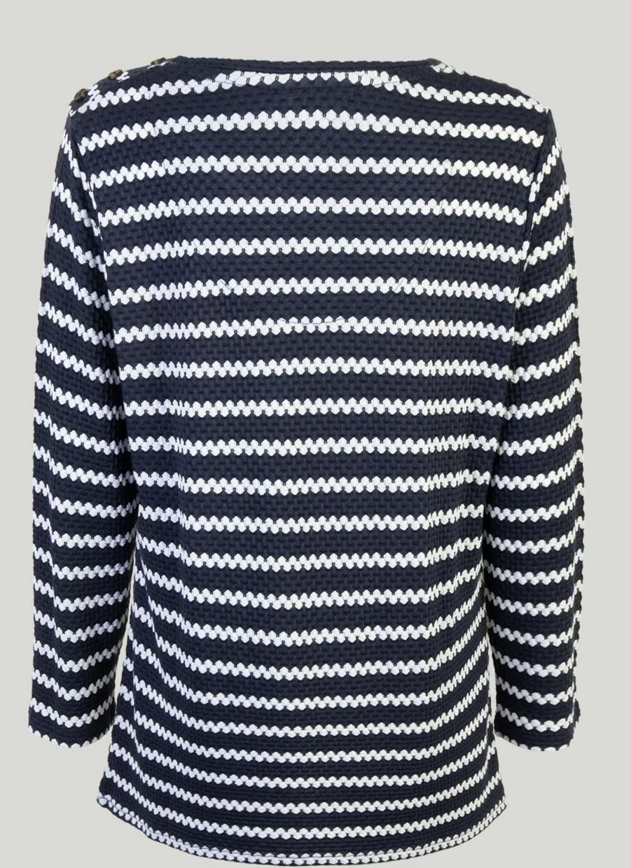 "Isle Women's Textured Stripe Top - Stylish Striped Blouse for Women"