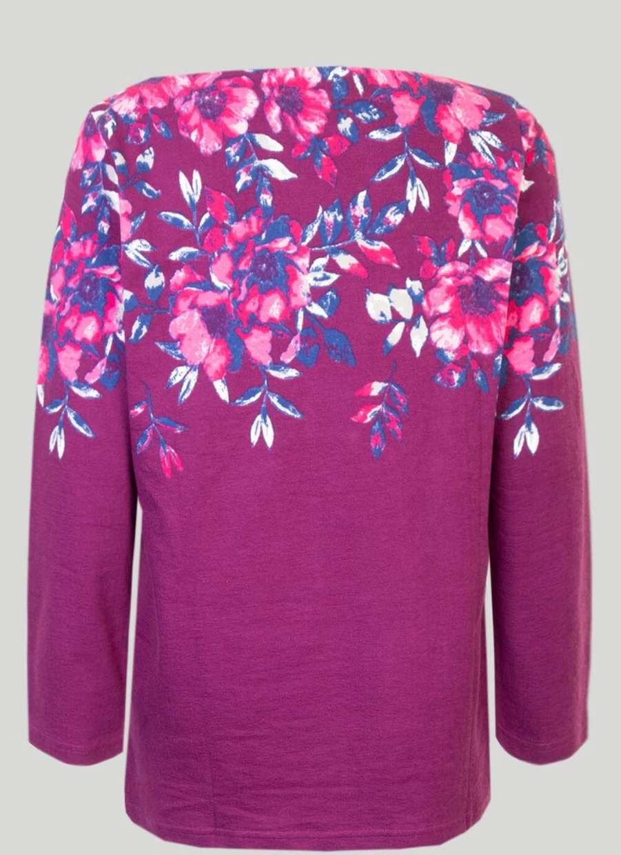 "Isle Women's Floral Print Tunic Top - Stylish Casual Blouse for Women"