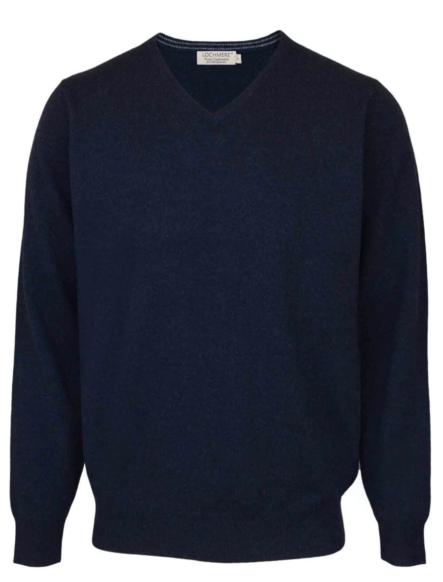Lochmere Men's Cashmere V-Neck Sweater - Soft Luxury Knitwear for Men