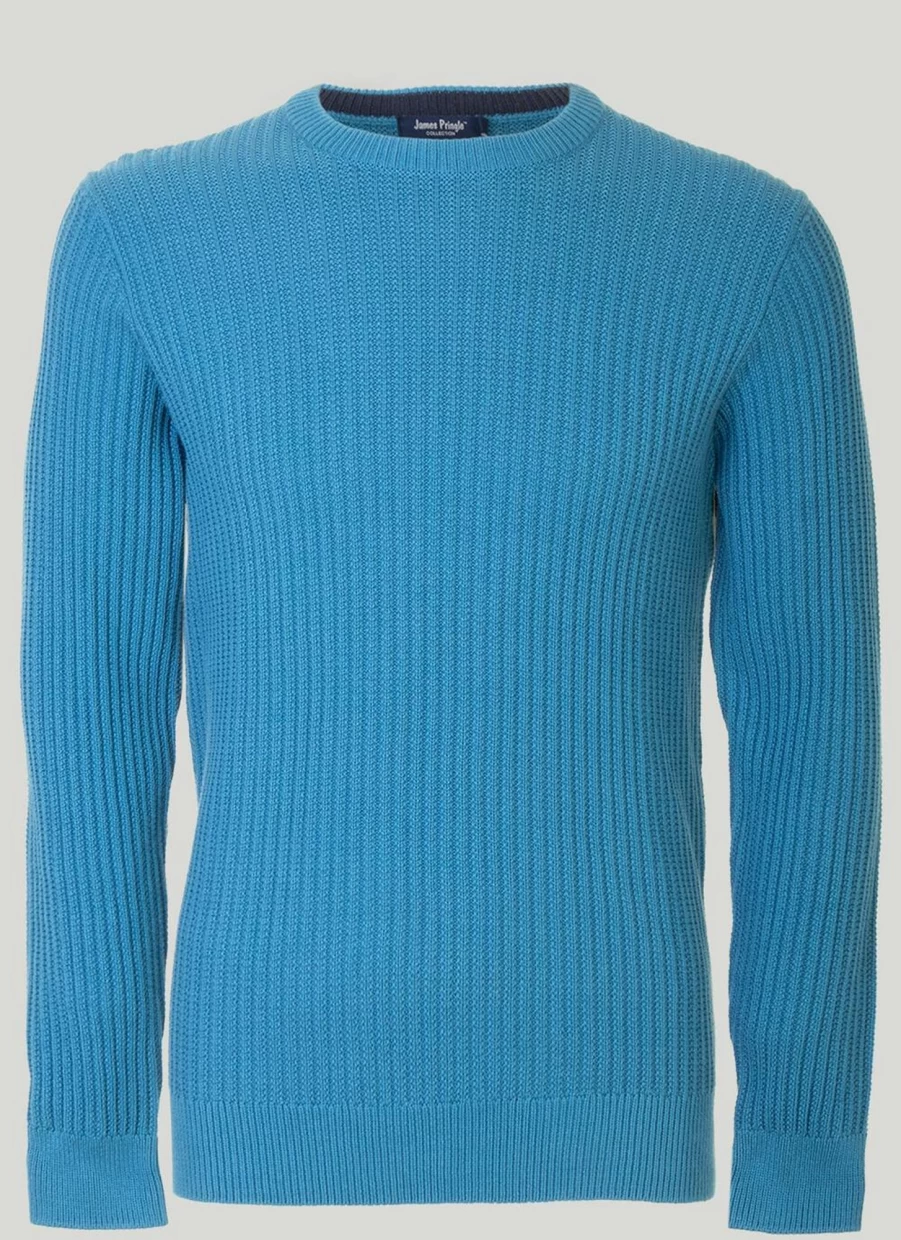 James Pringle Men's Cotton Purl Knit Jumper - Premium Soft Knit Sweater for Men