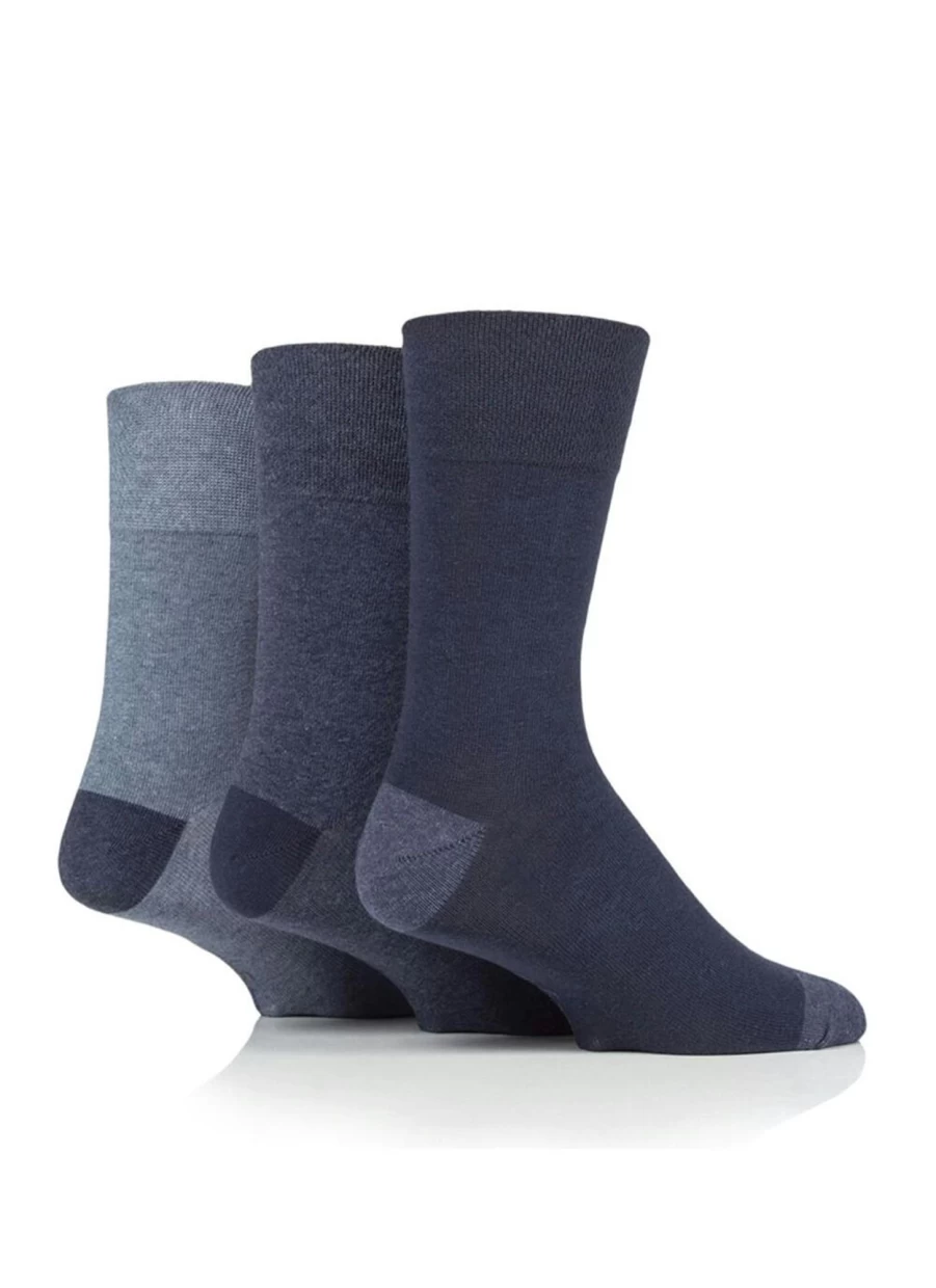 Gentle Grip Men's Ankle Socks 3 Pack - Breathable Comfort Athletic Socks for Daily Wear