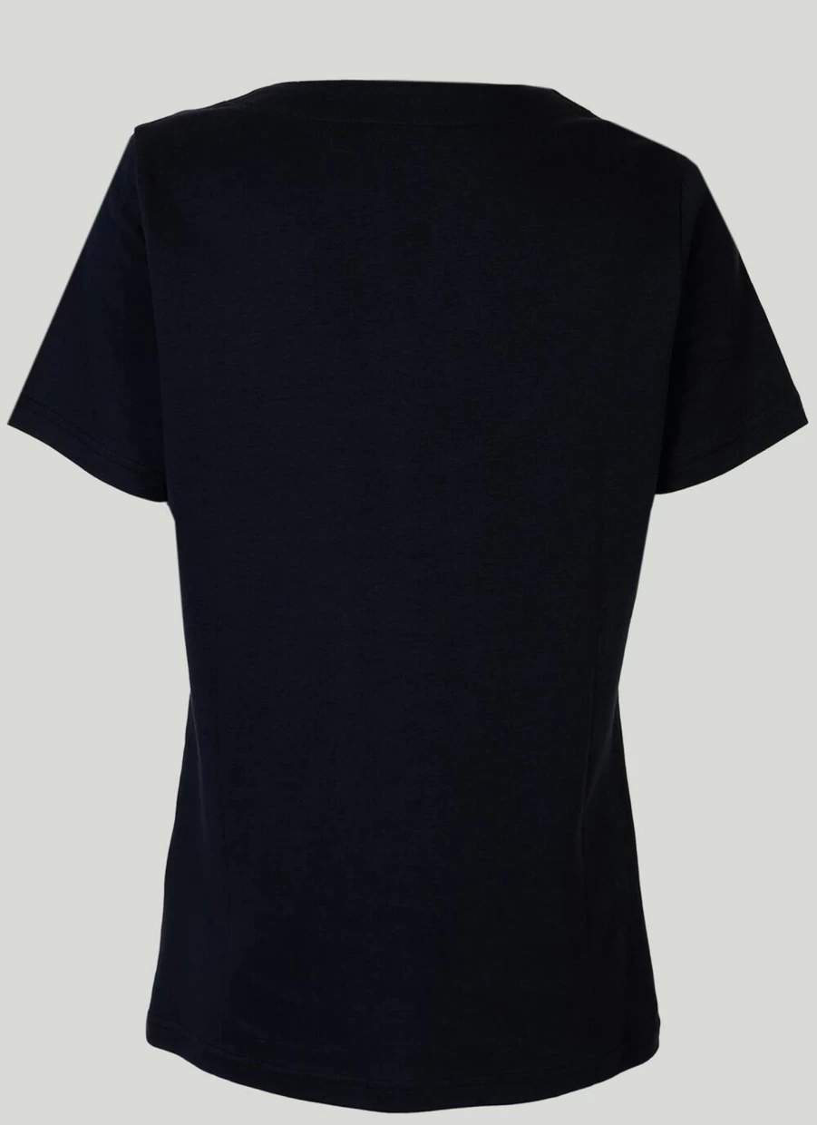 "Isle Women's Notch Neck T-Shirt - Stylish Crew Neck Casual Tee"
