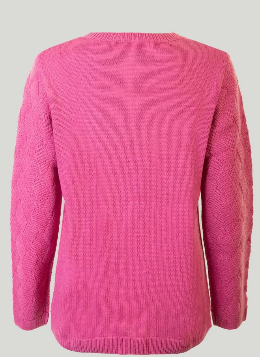 "Isle Women's Lattice Cable Knit Jumper - Stylish Comfort for Everyday Wear"