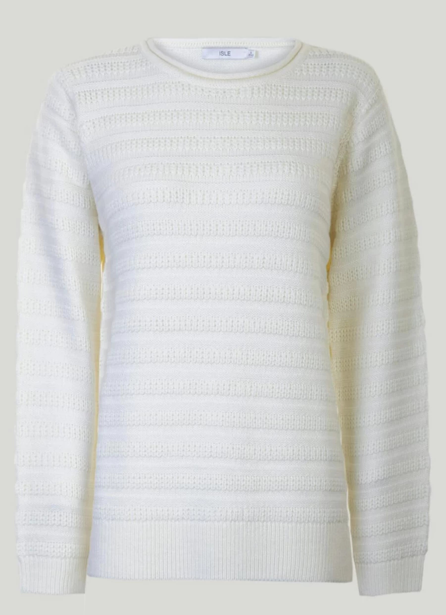 Isle Women's Crew Neck Jumper - Soft Knit Sweater for Casual Comfort