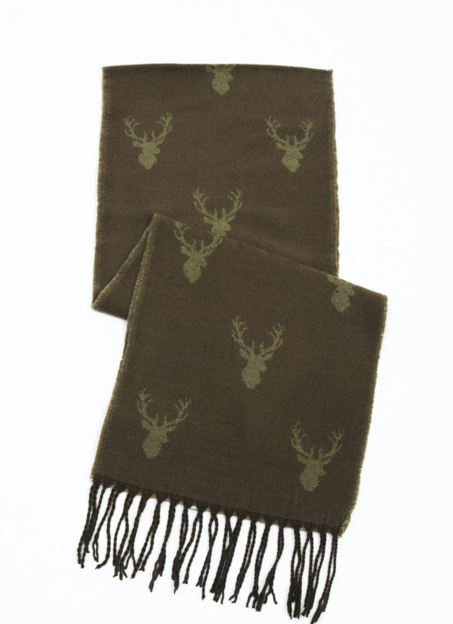 James Pringle Weavers Men's Jacquard Scarf - Premium Wool Tartan Pattern for Stylish Comfort