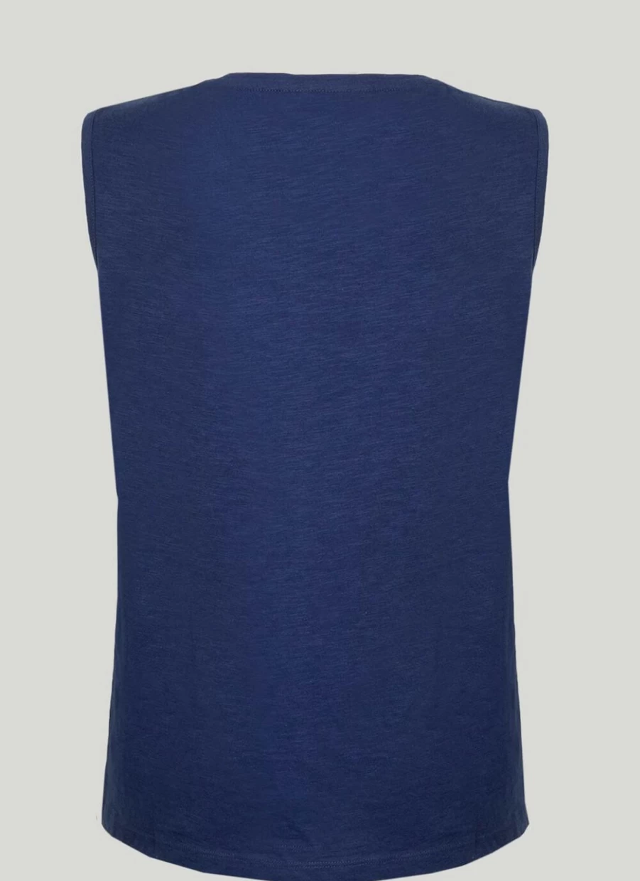 Isle Women's Embellished Sleeveless T-Shirt - Stylish Casual Top for Summer