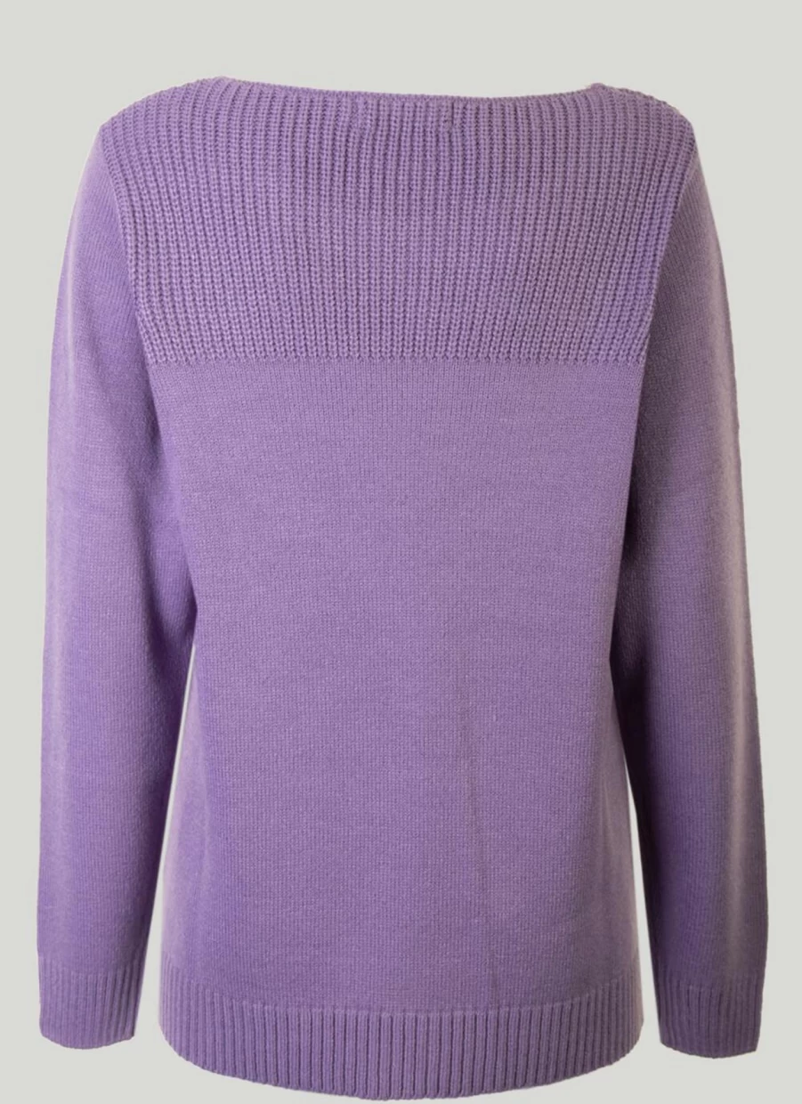 Isle Women's Diamond Knit Jumper | Elegant Casual Sweater