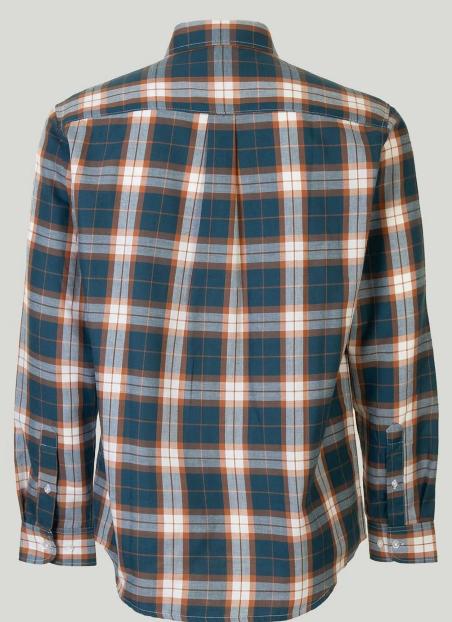 James Pringle Men's Classic Long Sleeve Checkered Shirt - Premium Tartan Plaid Button-Up for Casual & Formal Wear