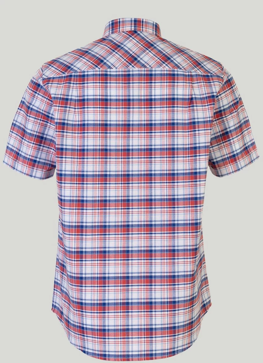 James Pringle Men's Oxford Check Shirt - Classic Fit Button-Down Casual Shirt