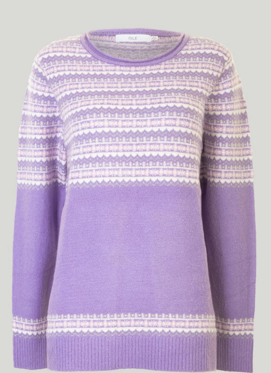 "Isle Women's Fairisle Yoke Knit Sweater"