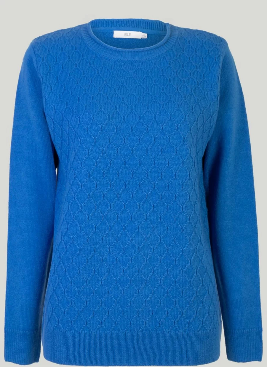 Isle Women's Crew Neck Jumper - Soft Knit Sweater for Comfort & Style