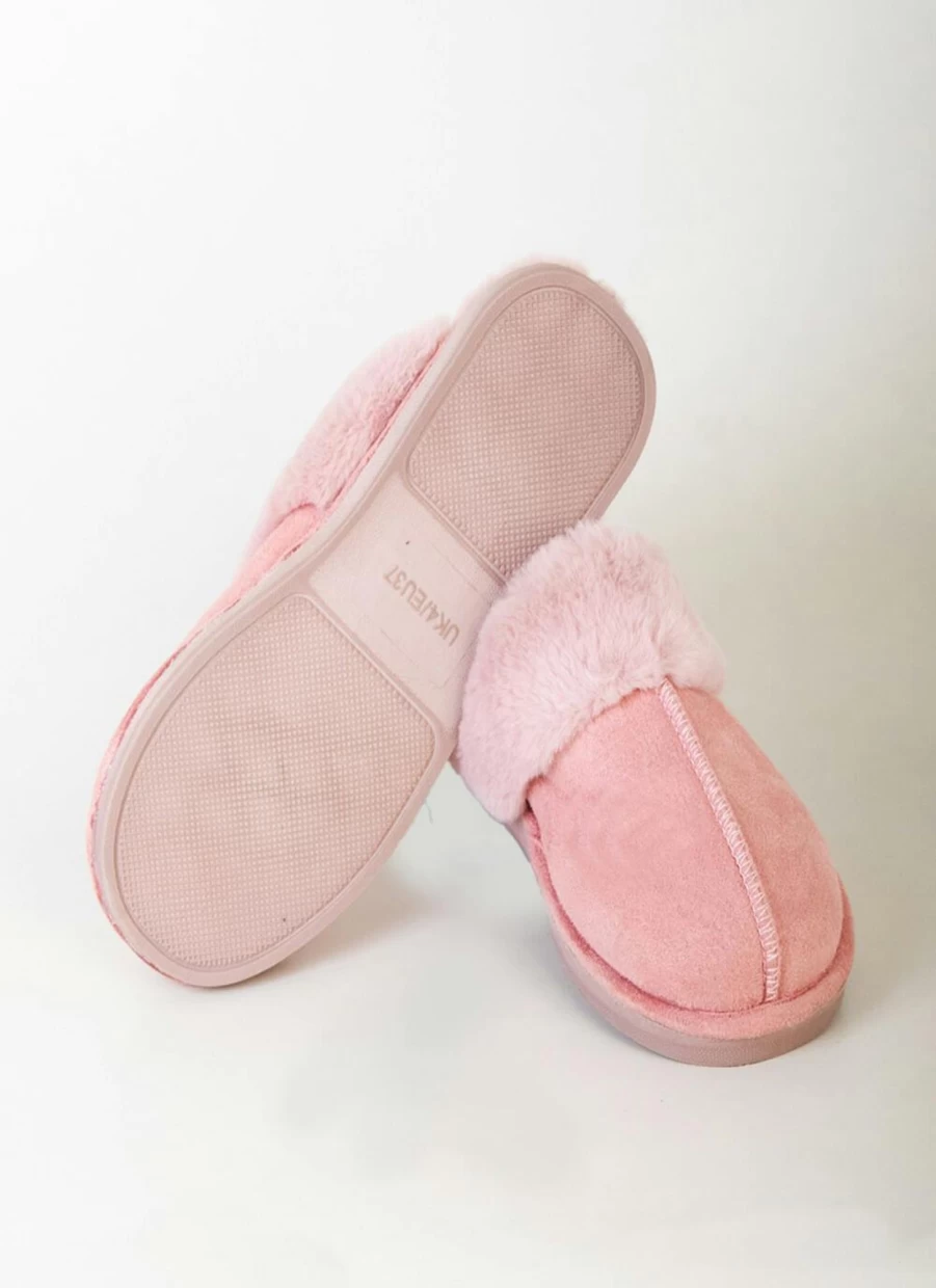 Comfy Sense Women's Suedette Mule Slippers - Soft Faux Suede Comfort Slides
