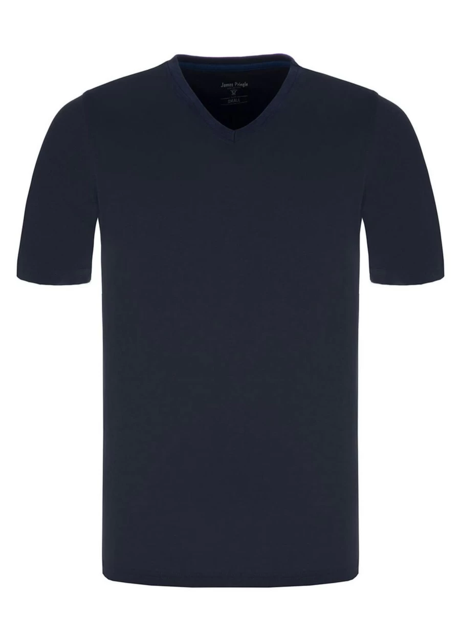 James Pringle Men's V-Neck T-Shirt - Classic Comfort Fit Cotton Tee