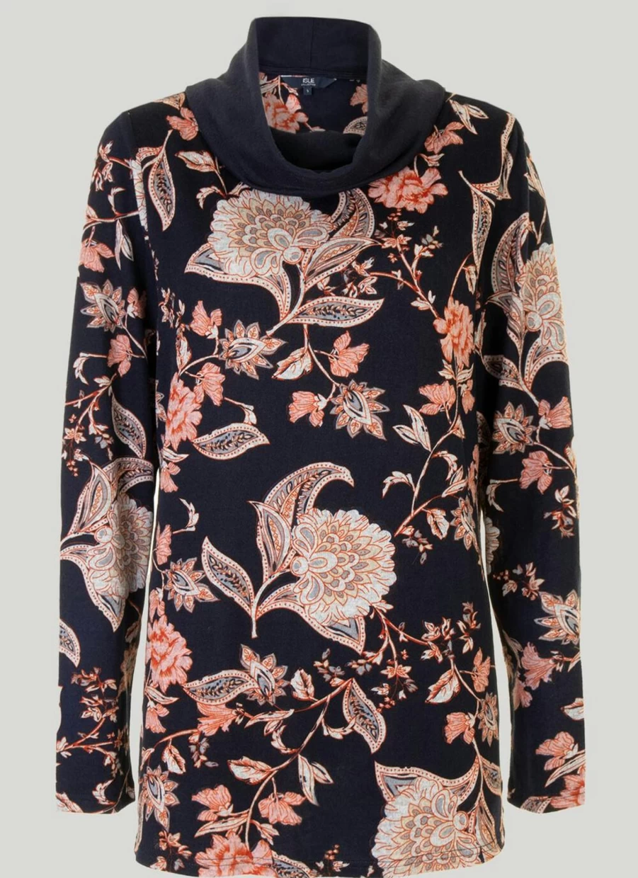 Isle Women's Printed Cowl Neck Tunic Top