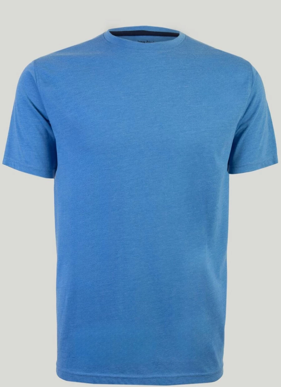James Pringle Men's Cotton Crew Neck T-Shirt - Soft Classic Fit Casual Tee