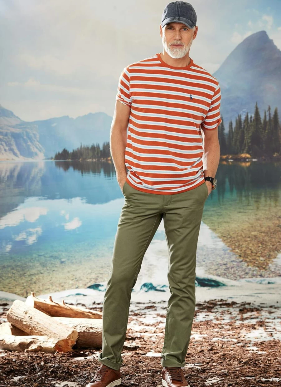 James Pringle Men's Classic Khaki Chino Pants for Comfort & Style