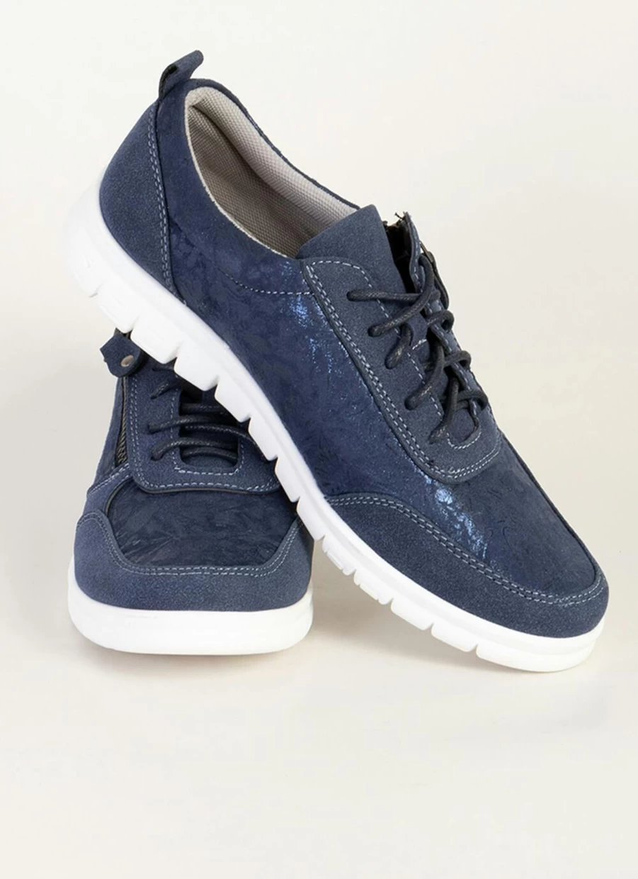Comfy Sense Women's Side Zip Sneakers - Stylish & Comfortable Athletic Shoes