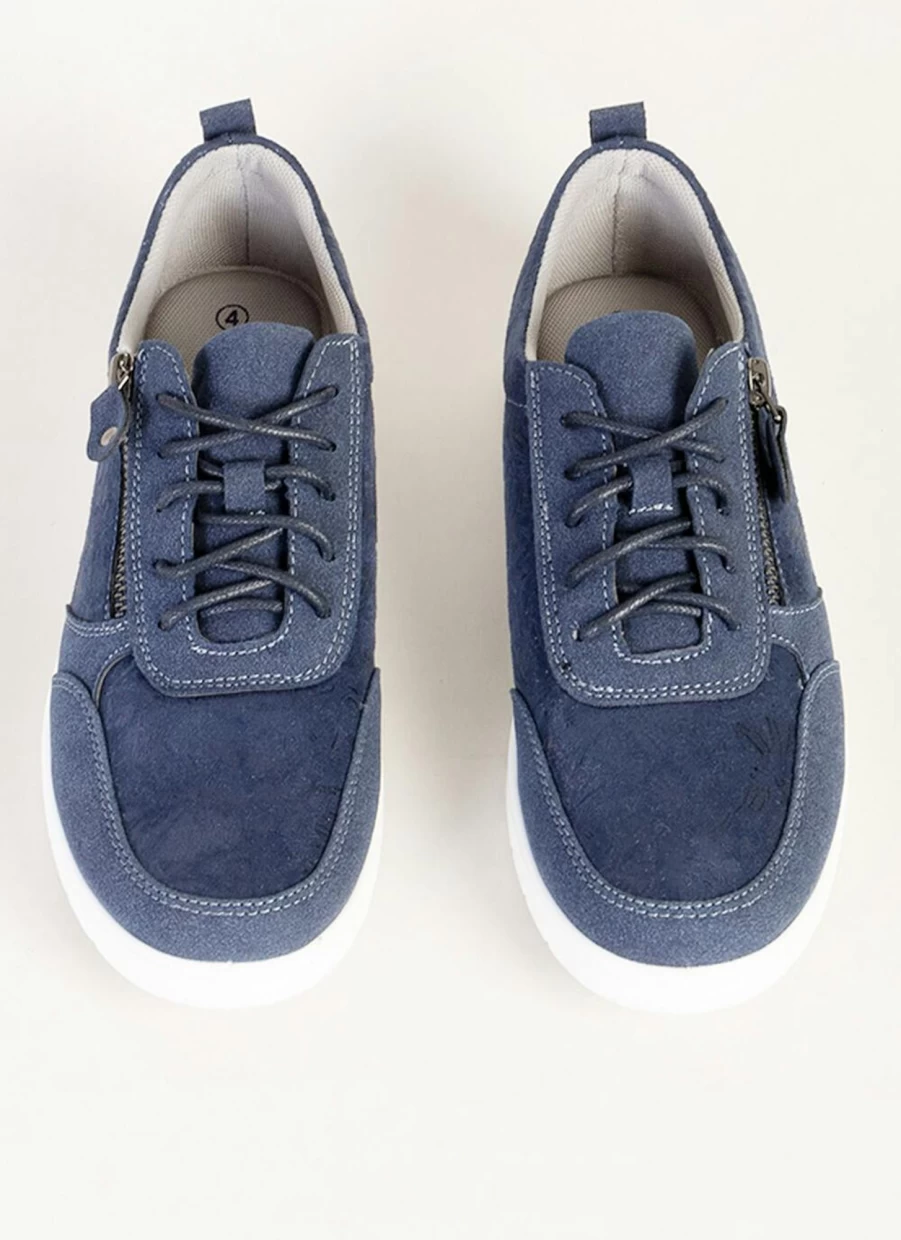 Comfy Sense Women's Side Zip Sneakers - Stylish & Comfortable Athletic Shoes