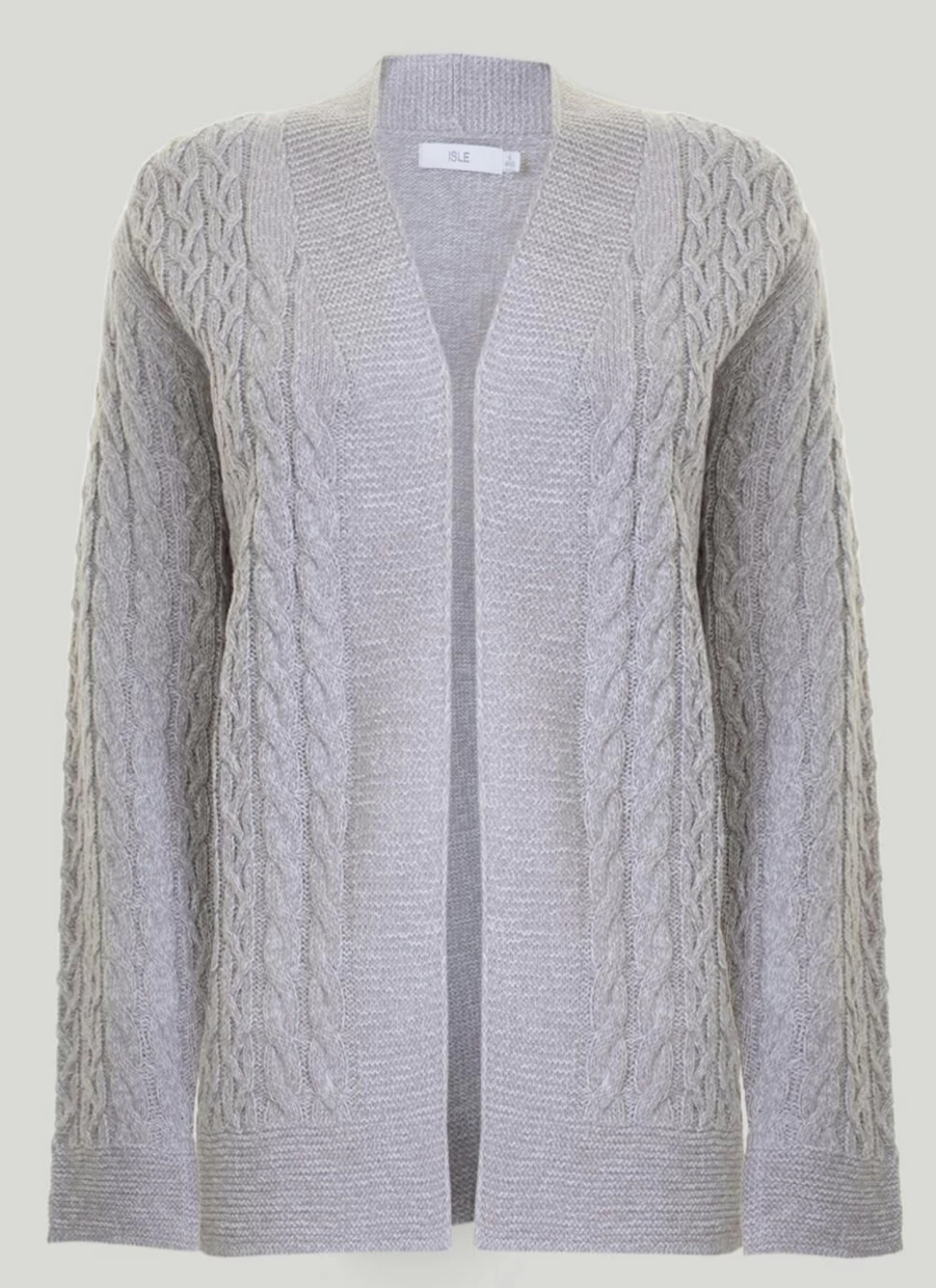 "Isle Women's Edge To Edge Cardigan - Soft Knit Button-Up Sweater"
