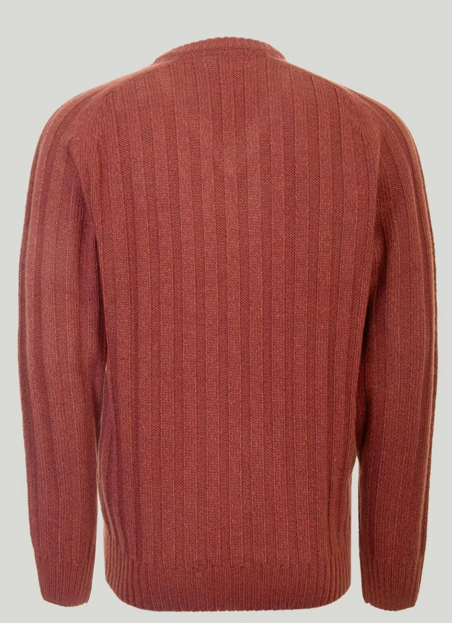 PG Field Men's Slim Fit V-Neck Ribbed Knit Jumper for Casual Wear