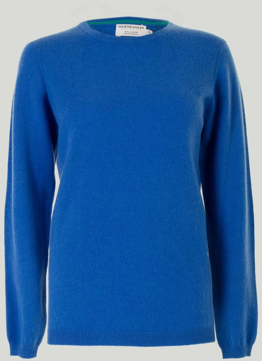 Gleneagles Women's Cashmere Crew Neck Sweater Soft Luxury Knitwear