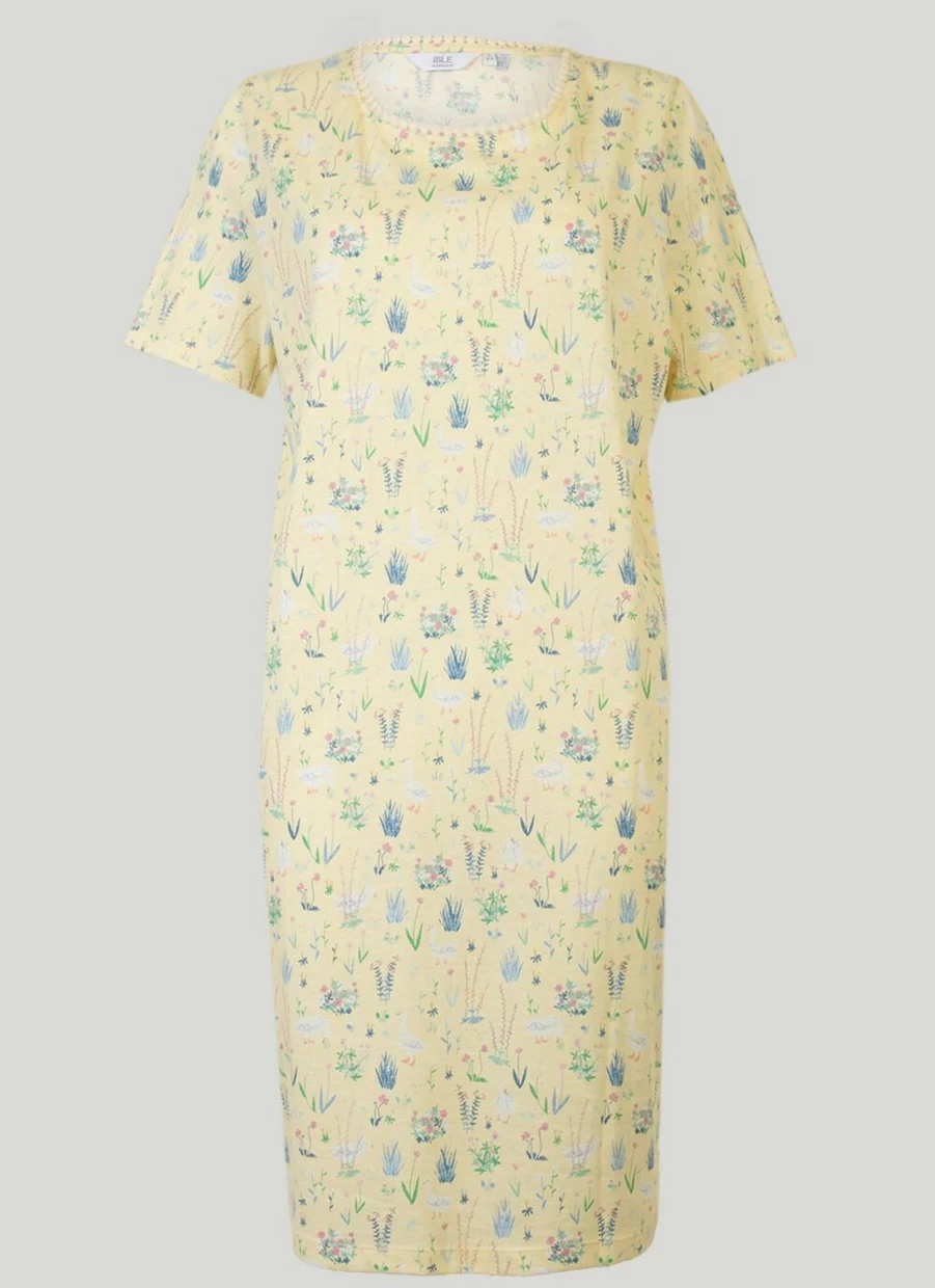 Isle Women's Floral Print Nightie - Soft Comfortable Sleepwear for Women