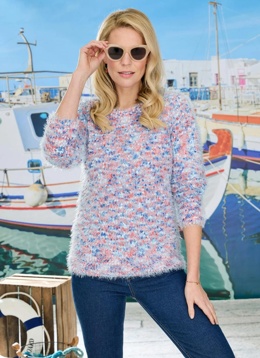 "Isle Women's Textured Knit Jumper - Soft Casual Pullover Sweater"