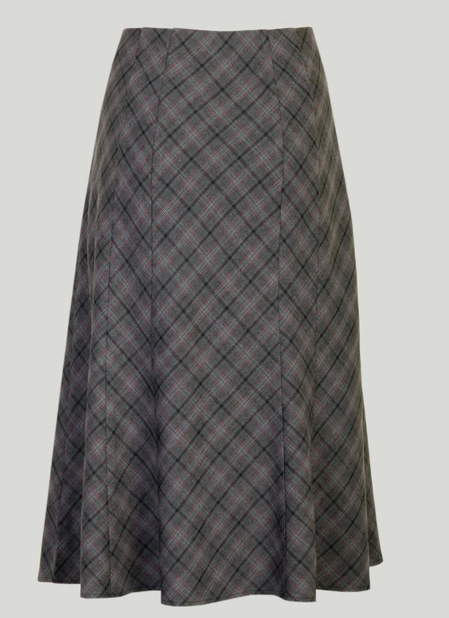 Honor Millburn Women's Checkered Textured Lined Skirt - 27 Inch Waist, Stylish and Comfortable