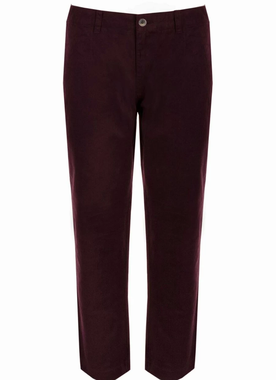 James Pringle Men's Wine Colored Chino Pants for Casual Wear
