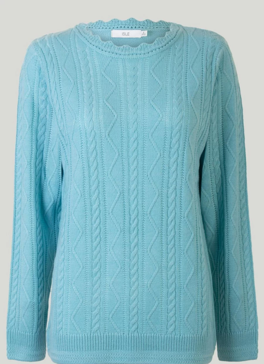 Isle Women's Cable Jumper - Soft Knit Sweater for Stylish Comfort