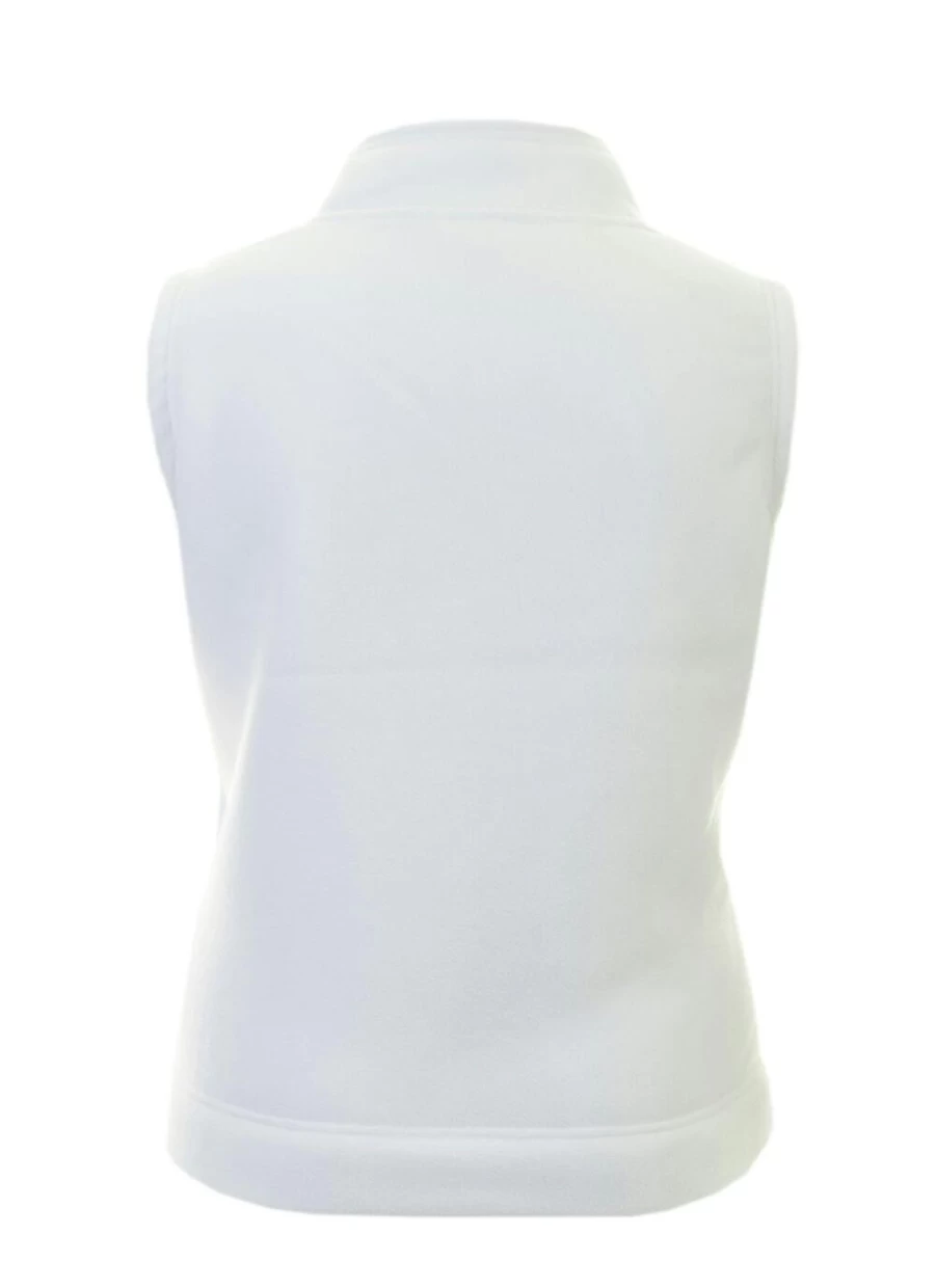 Isle Women's Ivory Fleece Gilet - Cozy Quilted Vest for Winter Warmth