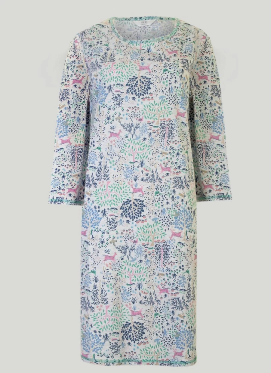 Isle Women's Floral Print Nightie - Soft Comfortable Sleepwear for Women