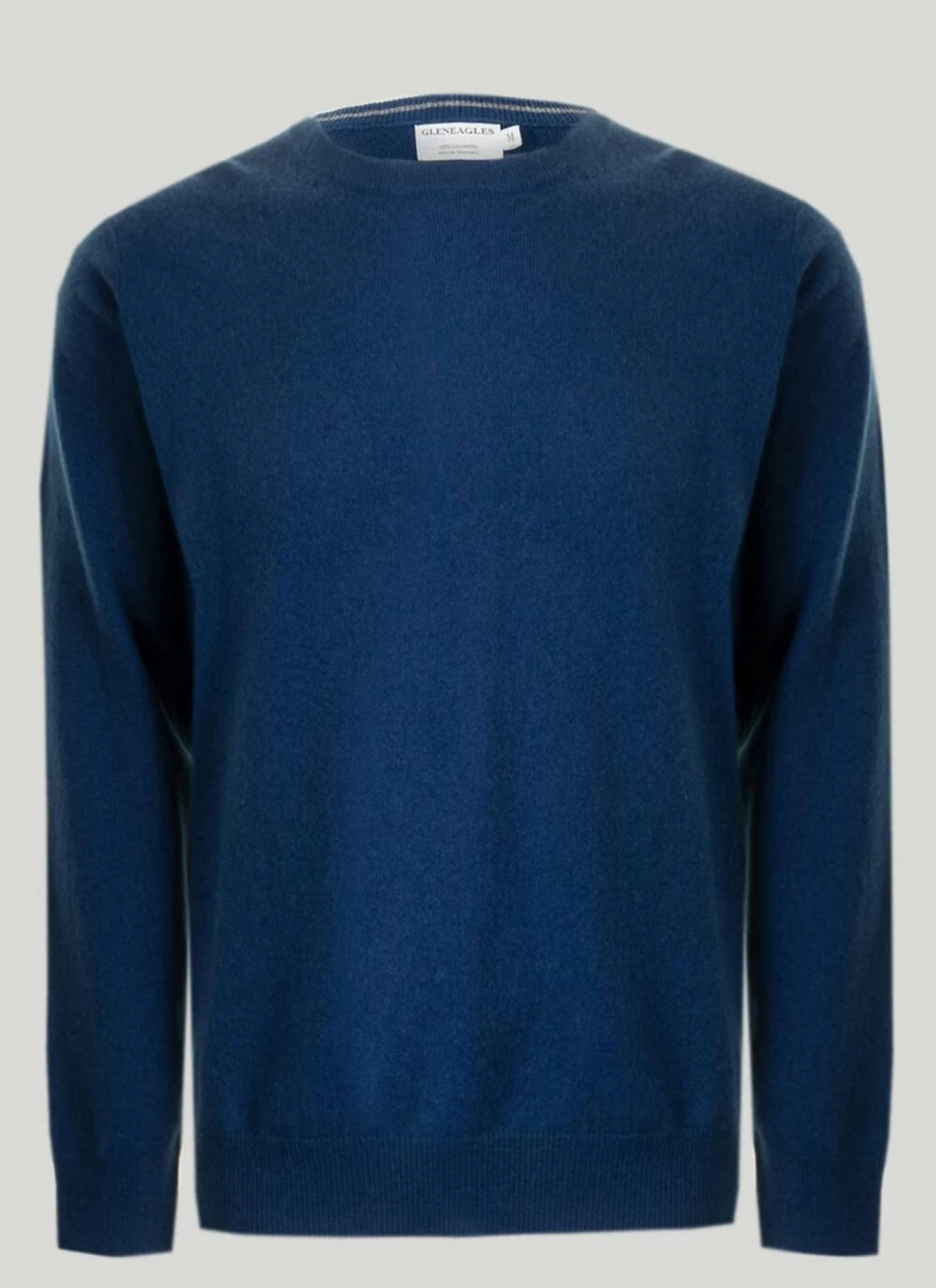 Gleneagles Men's Cashmere Crew Neck Sweater – Soft Luxury Knitwear for Winter