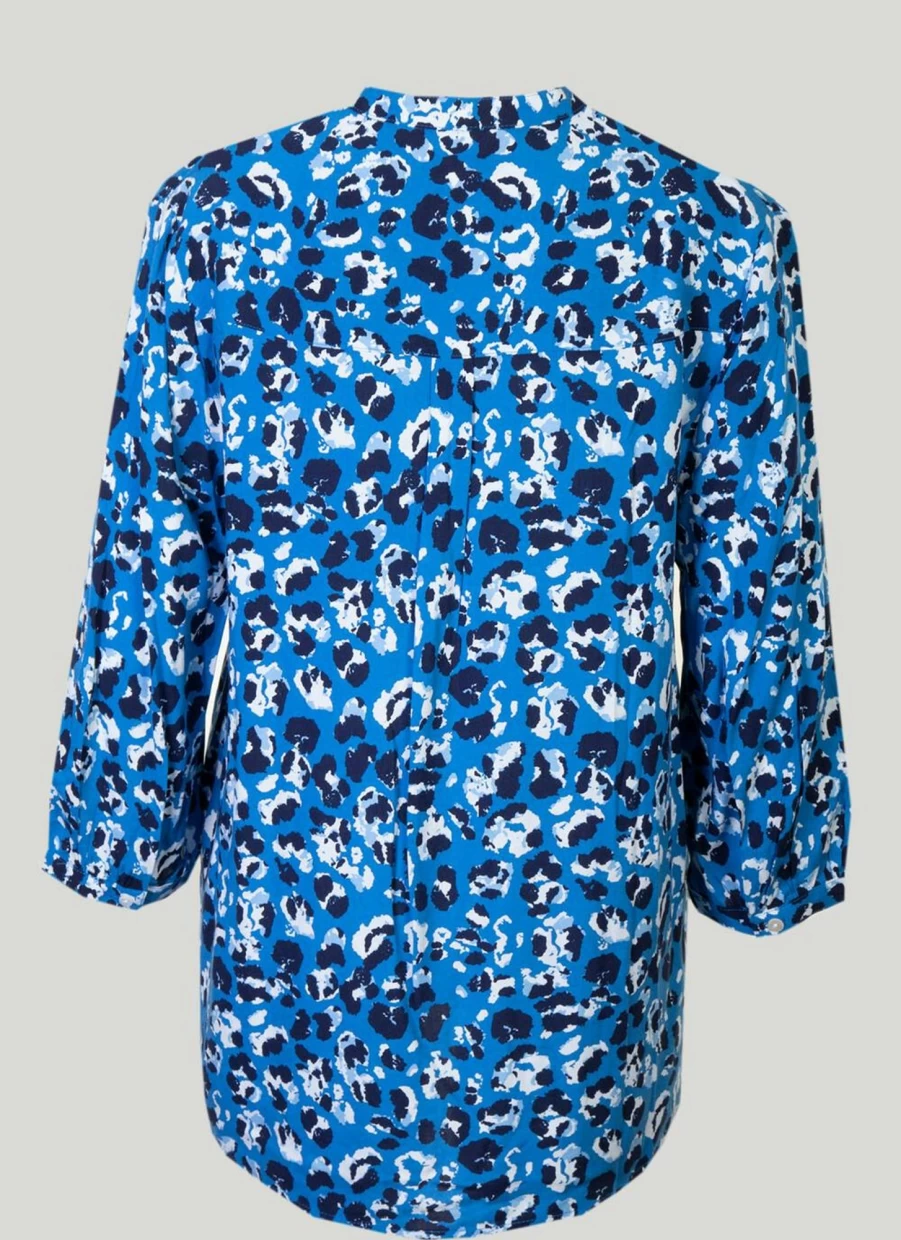 "Isle Women's Viscose Mandarin Collar Blouse"