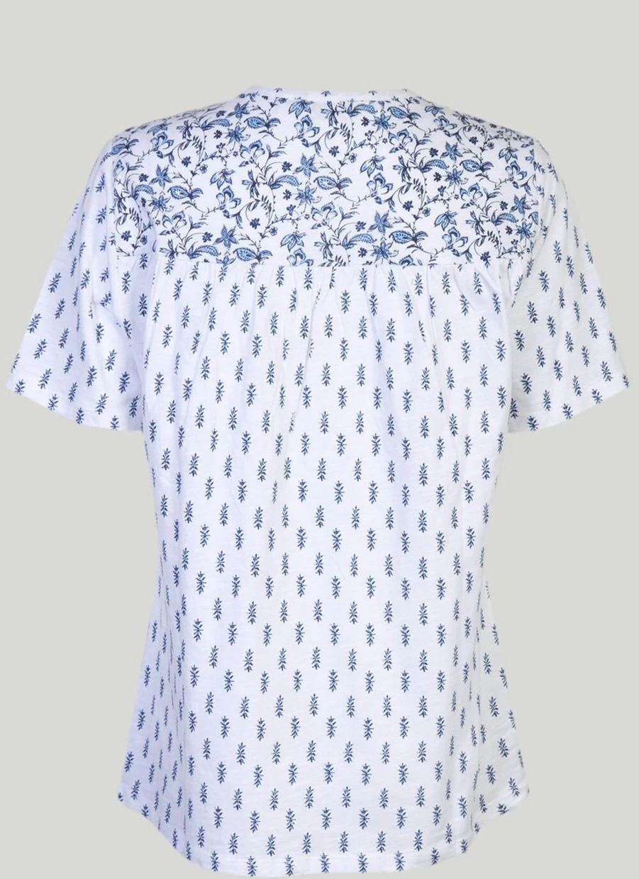 "Isle Women's Stylish Tie Neck Printed Blouse – Floral Pattern Casual Top"