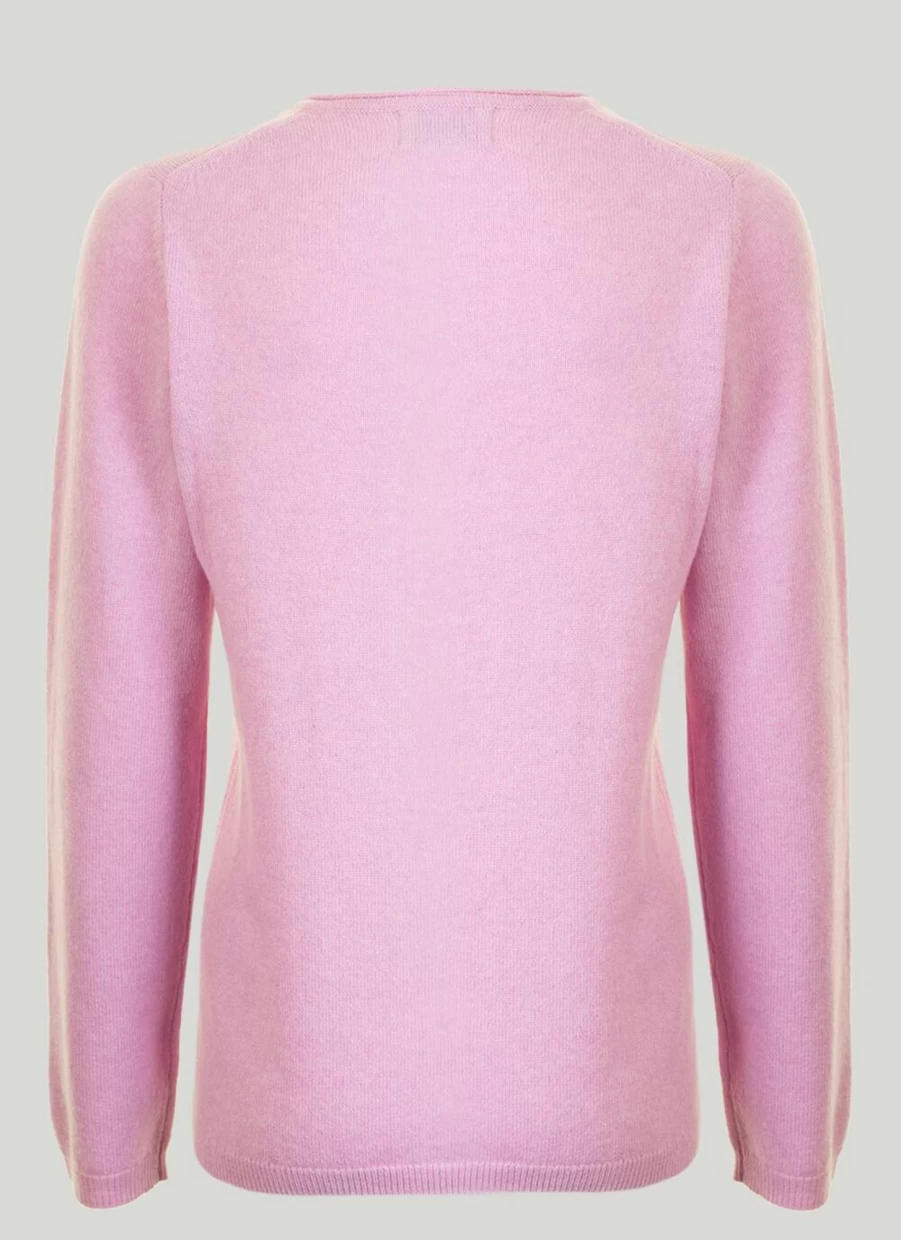 Gleneagles Women's Cashmere V-Neck Jumper Soft Luxury Sweater