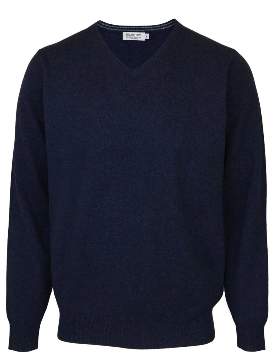 Lochmere Men's Cashmere V-Neck Sweater – Premium Soft Knit Jumper for Gentlemen